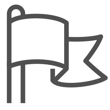 Bookmark, flag, location icon