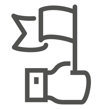 Flag, gesture, hand icon
