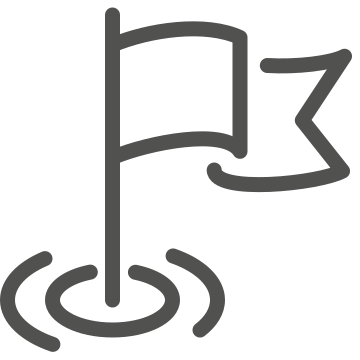 Flag, fluttering, location icon