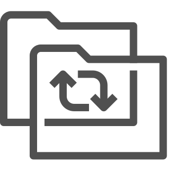 Backup, data transfer, file icon