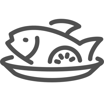 Cuisine, dining, fish icon