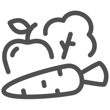 Apple, carrot, food icon
