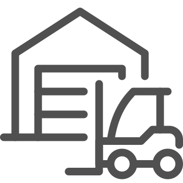 Cargo, distribution, forklift icon