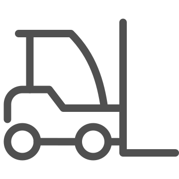 Cargo, equipment, forklift icon