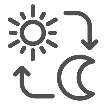 Arrows, cycle, day and night icon