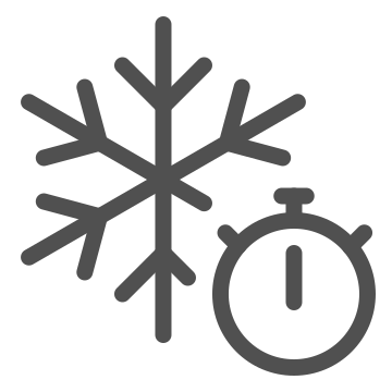 Cold, cooking time, freezer icon