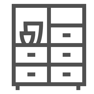 cabinet, drawers, furniture