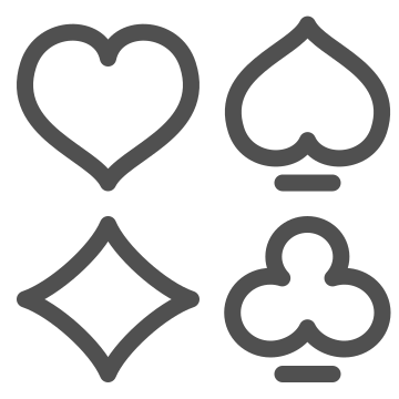 Cards, clubs, diamonds icon
