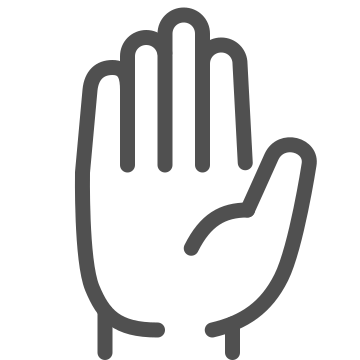 Gambling, hand, no entry icon
