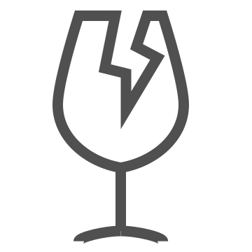 Broken glass, dispose, fragile icon