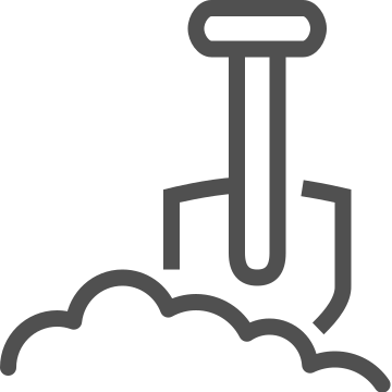 Digging, gardening, horticulture icon