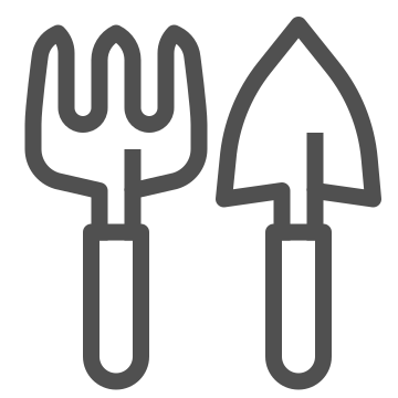Cultivating, gardening, planting icon