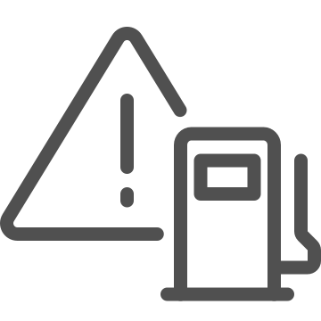 Alert, automotive, fuel icon