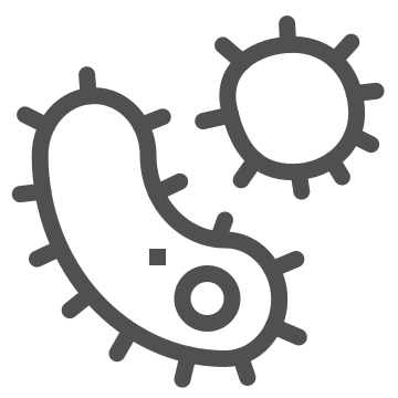Bacteria, bio, germs icon