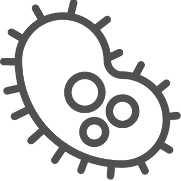 Bacteria, bio, germs icon