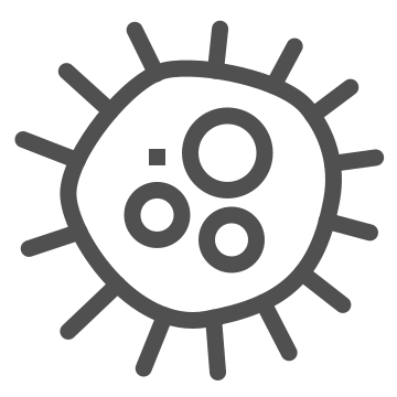Bacteria, bio, germs icon