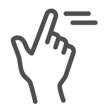 Flick, gesture, hand icon
