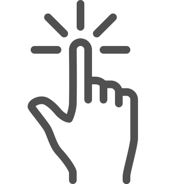 Click, finger, gesture icon