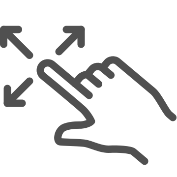 Gesture, interaction, multitouch icon