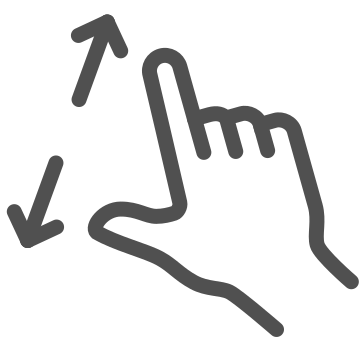 Gesture, gesture control, interactive icon