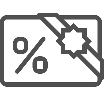Coupon, discount, gift card icon