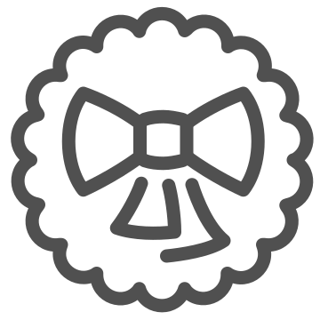 Bow, gift, package icon