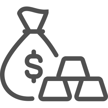 Currency, finance, gold icon