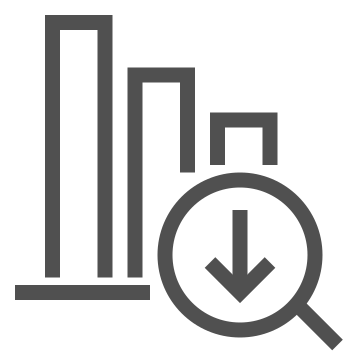 Analysis, bar chart, data icon