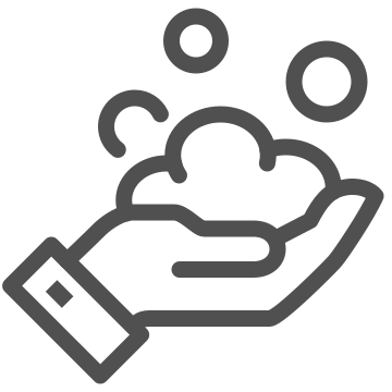 Bubbles, cleaning hands, handwashing icon