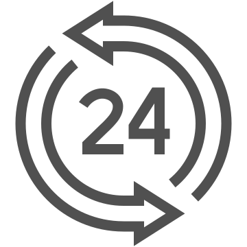 24/7, assistance, customer service icon