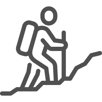 Adventure, backpacker, hiking icon