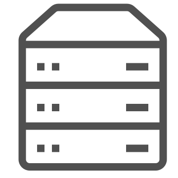 Database, data center, hosting icon
