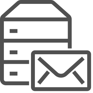 Communication, data center, email icon