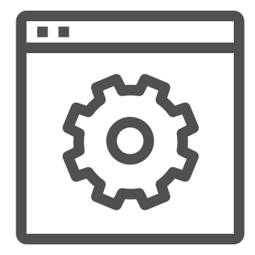 Cogwheel, configuration, hosting icon