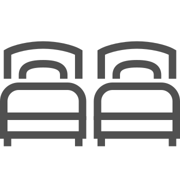 Accommodation, beds, hotel icon