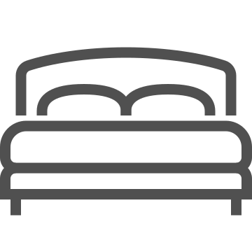 Accommodation, bed, hotel icon