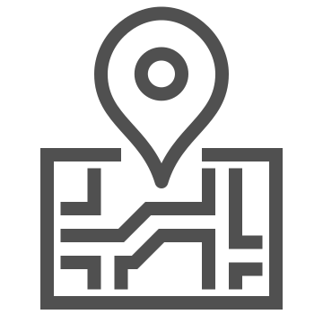 Accommodation, hotel, location icon