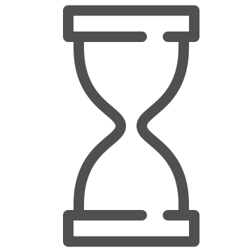Countdown, hourglass, measurement icon