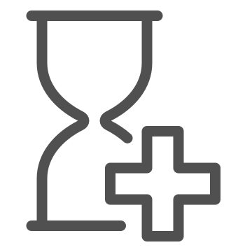 Countdown, healthcare, hourglass icon