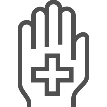 Care, cleanliness, hand icon