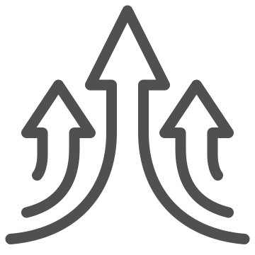 Arrows, ascend, boost icon