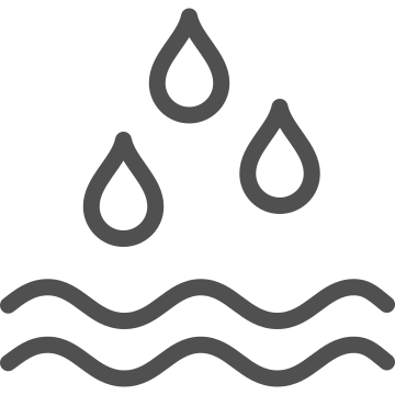 Droplets, impact, influence icon