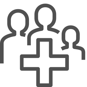 Coverage, family, health icon