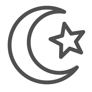 Crescent, islam, moon icon
