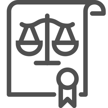 Certificate, justice, law icon