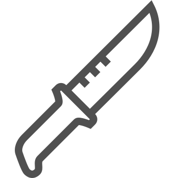 Crime, danger, knife icon