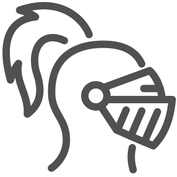 Armor, chivalry, helmet icon