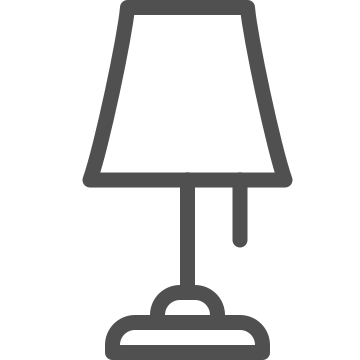 Desk light, home decor, lamp icon