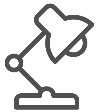 Adjustable, desk, illumination icon