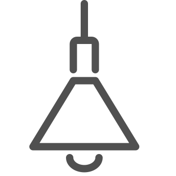 Ceiling fixture, chandelier, electric light icon
